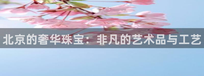 新宝5娱乐：北京的奢华珠宝：非凡的艺术品与工艺