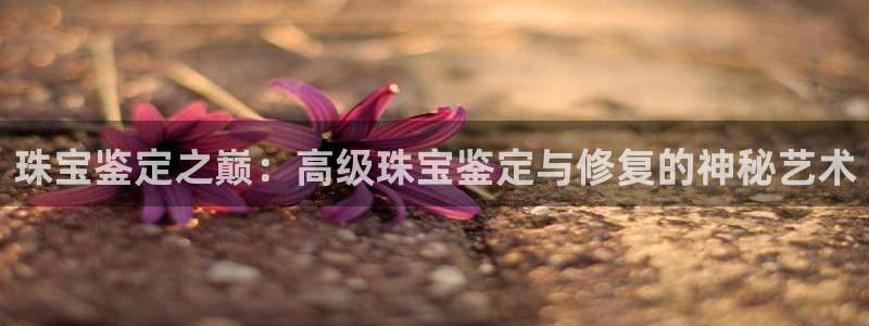 新宝5注册流程：珠宝鉴定之巅：高级珠宝鉴定与修复的神秘艺术